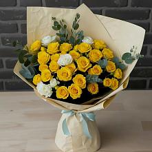 Букет цветов из:  Розы в Богандинском