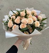Букет Кремовые розы Латте в Богандинском