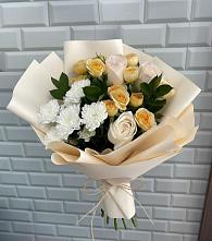 Букет цветов из:  Розы и Хризантемы в Богандинском