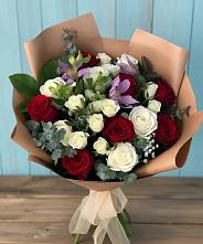 Букет цветов из:  Розы и Альстромерии в Богандинском