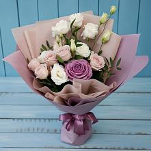 Букет цветов из:  Розы и Лизиантусы #REPLACE_PRED# Богандинском
