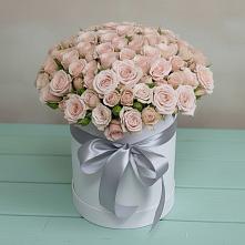 Цветочная композиция из Розы в шляпной коробке #REPLACE_PRED# Богандинском