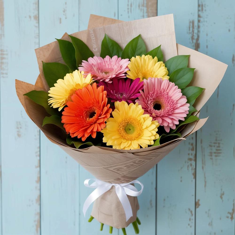 Букет цветов из: Герберы в Богандинском