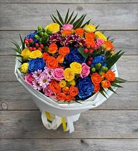 Букет цветов из:  Розы и Хризантемы в Богандинском
