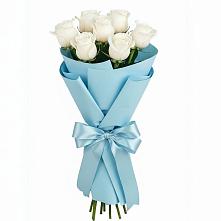 Букет 7 белых роз Проуд в Богандинском