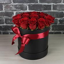 Цветочная композиция из Розы в шляпной коробке в Богандинском