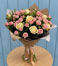 Букет цветов из:  Розы в Богандинском