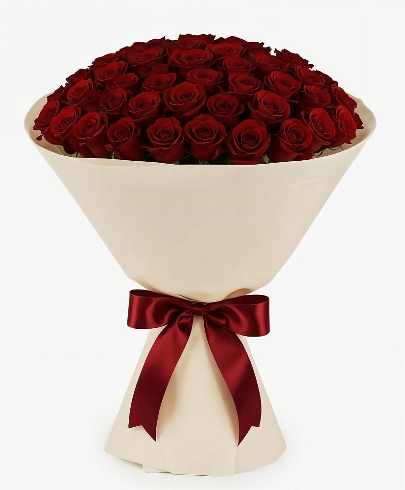 Букет 101 Бордовая роза Блэк Бакарра в Богандинском