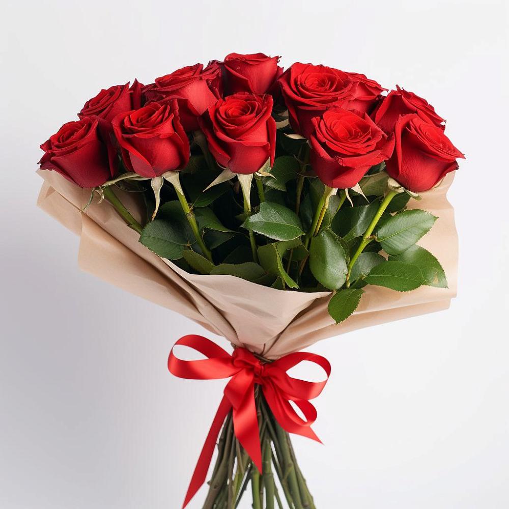 Букет 11 Красных роз Эдлесс Лав в Богандинском